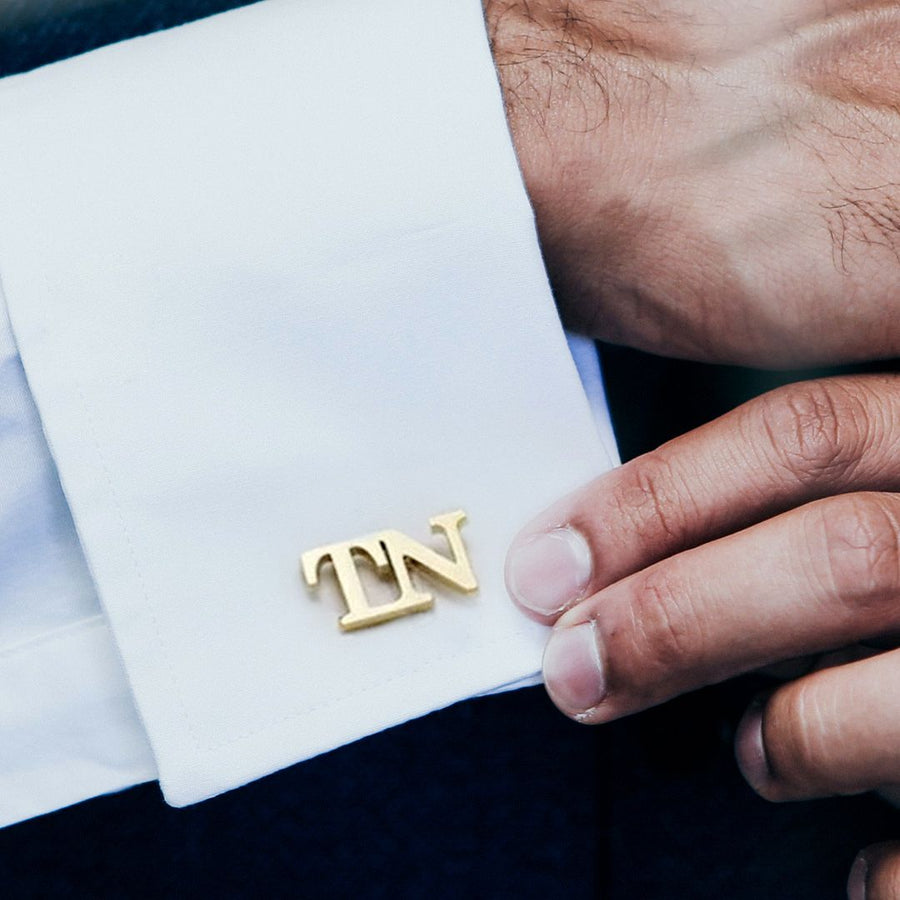 Monogrammed Cufflinks with Initials Stethems