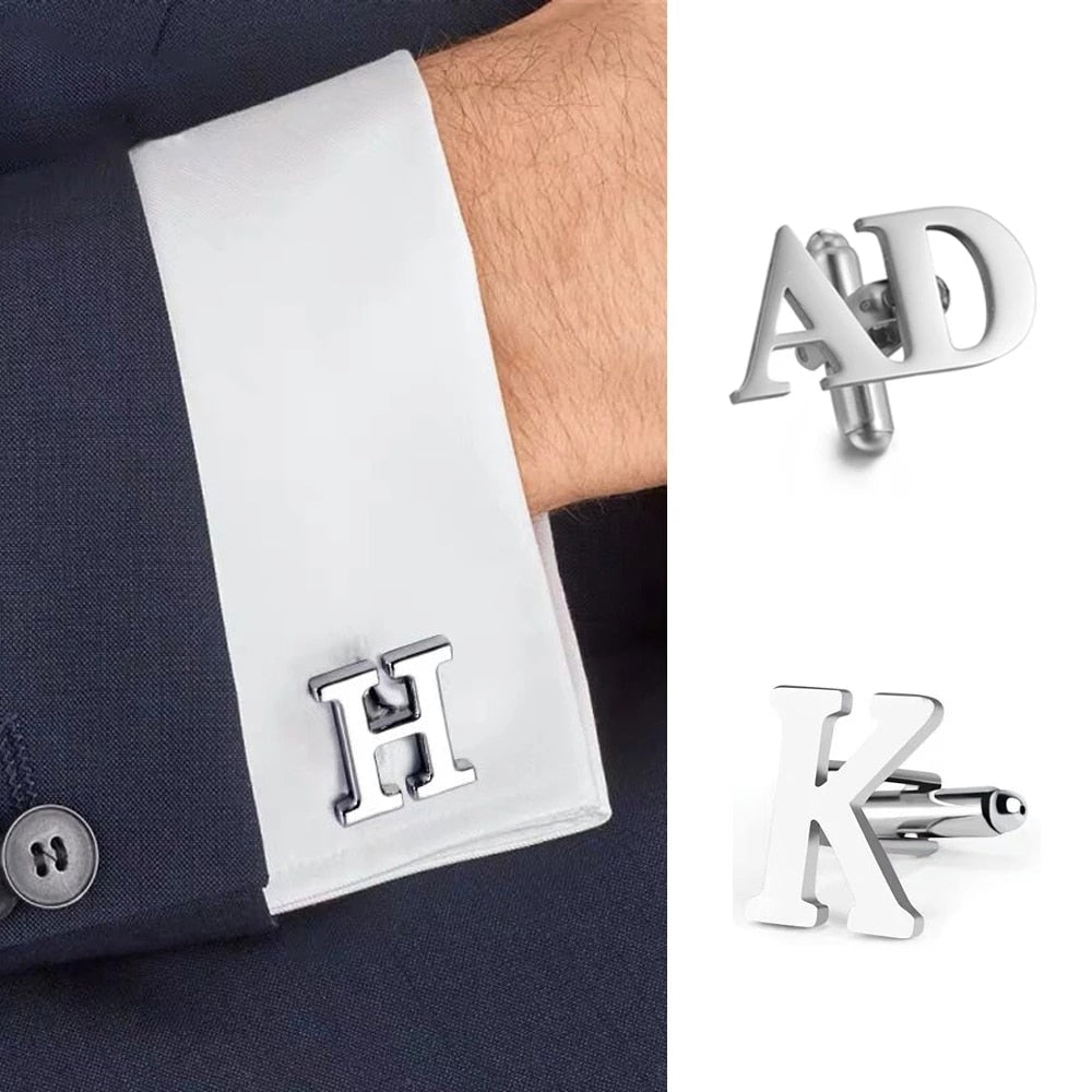 Monogrammed Cufflinks with Initials Stethems