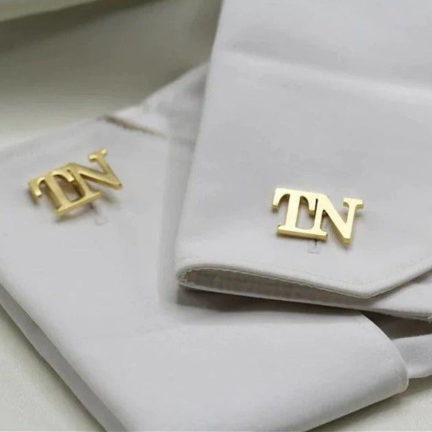 Monogrammed Cufflinks with Initials Stethems