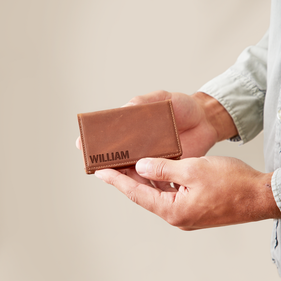 Personalized Leather PopUp Wallet Stethems