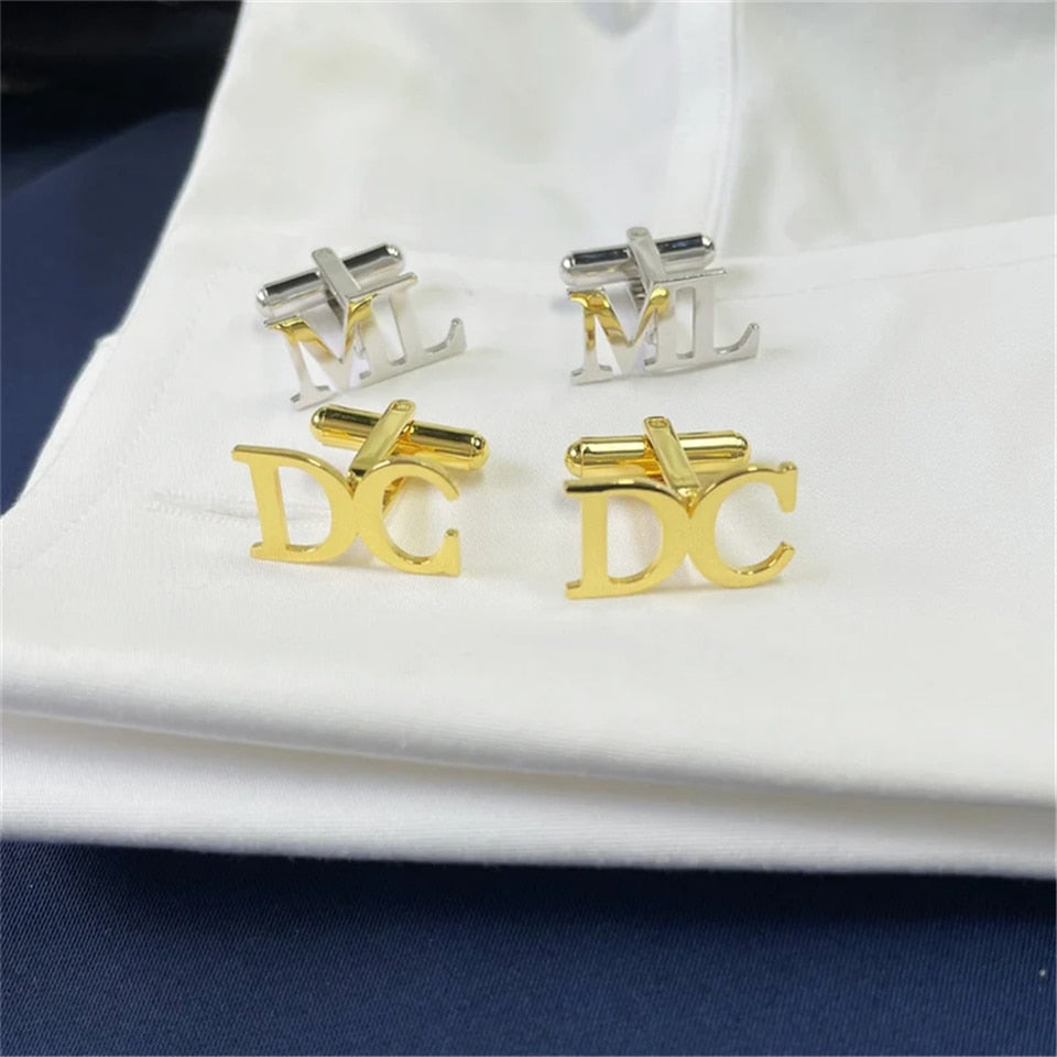 Monogrammed Cufflinks with Initials Stethems