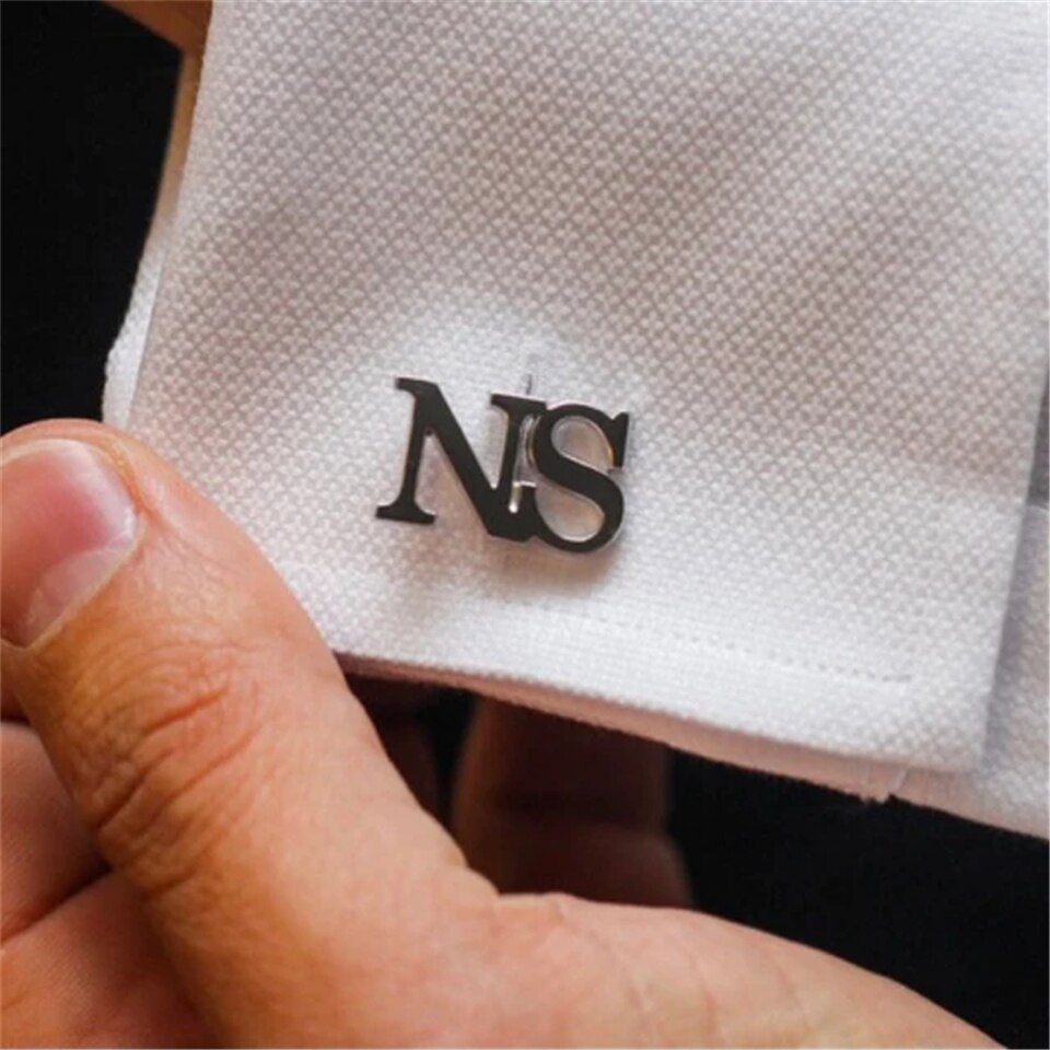 Monogrammed Cufflinks with Initials Stethems