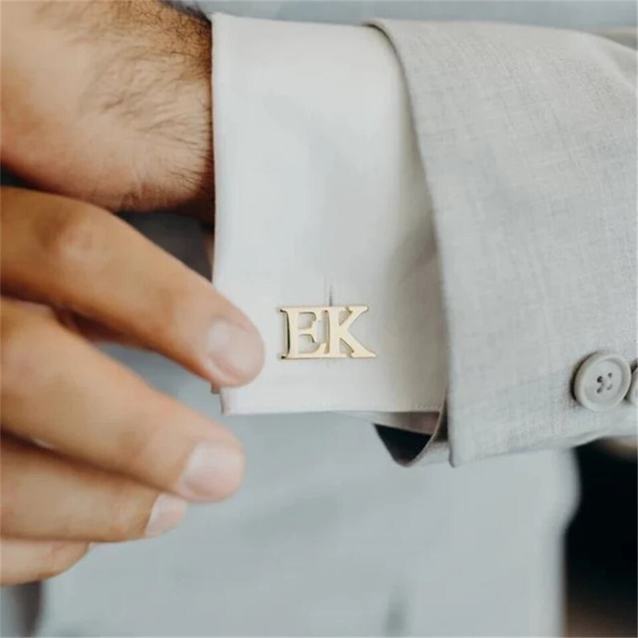 Monogrammed Cufflinks with Initials Stethems