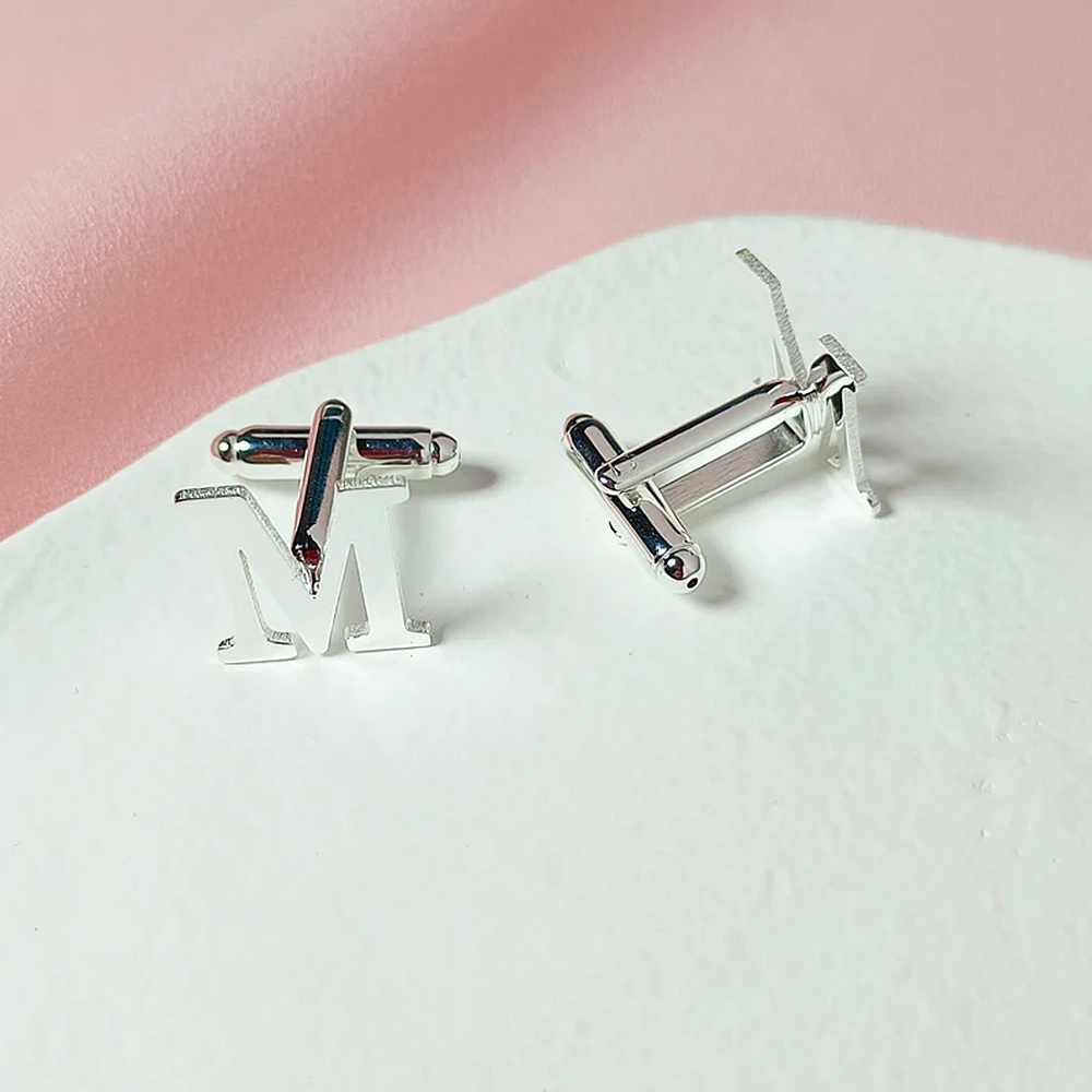 Monogrammed Cufflinks with Initials Stethems